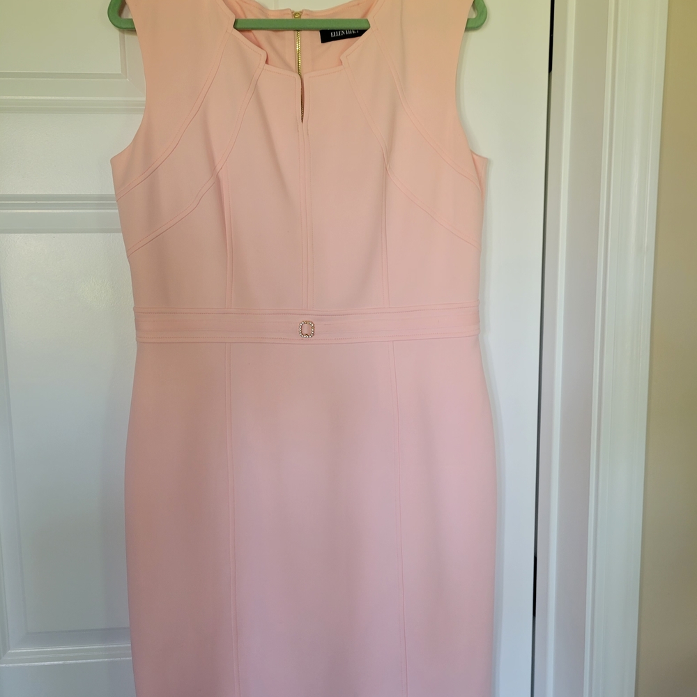 Ellen Tracy Blush Pink Midi Dress